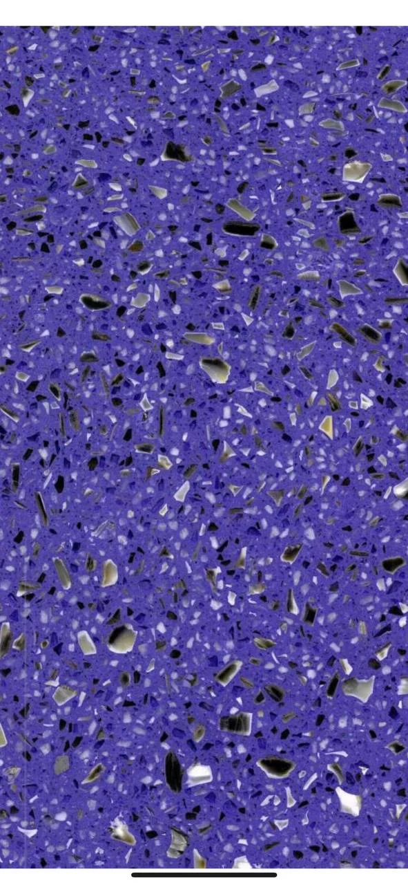 Slab reference with blue and violet tones and contrasting fragments.